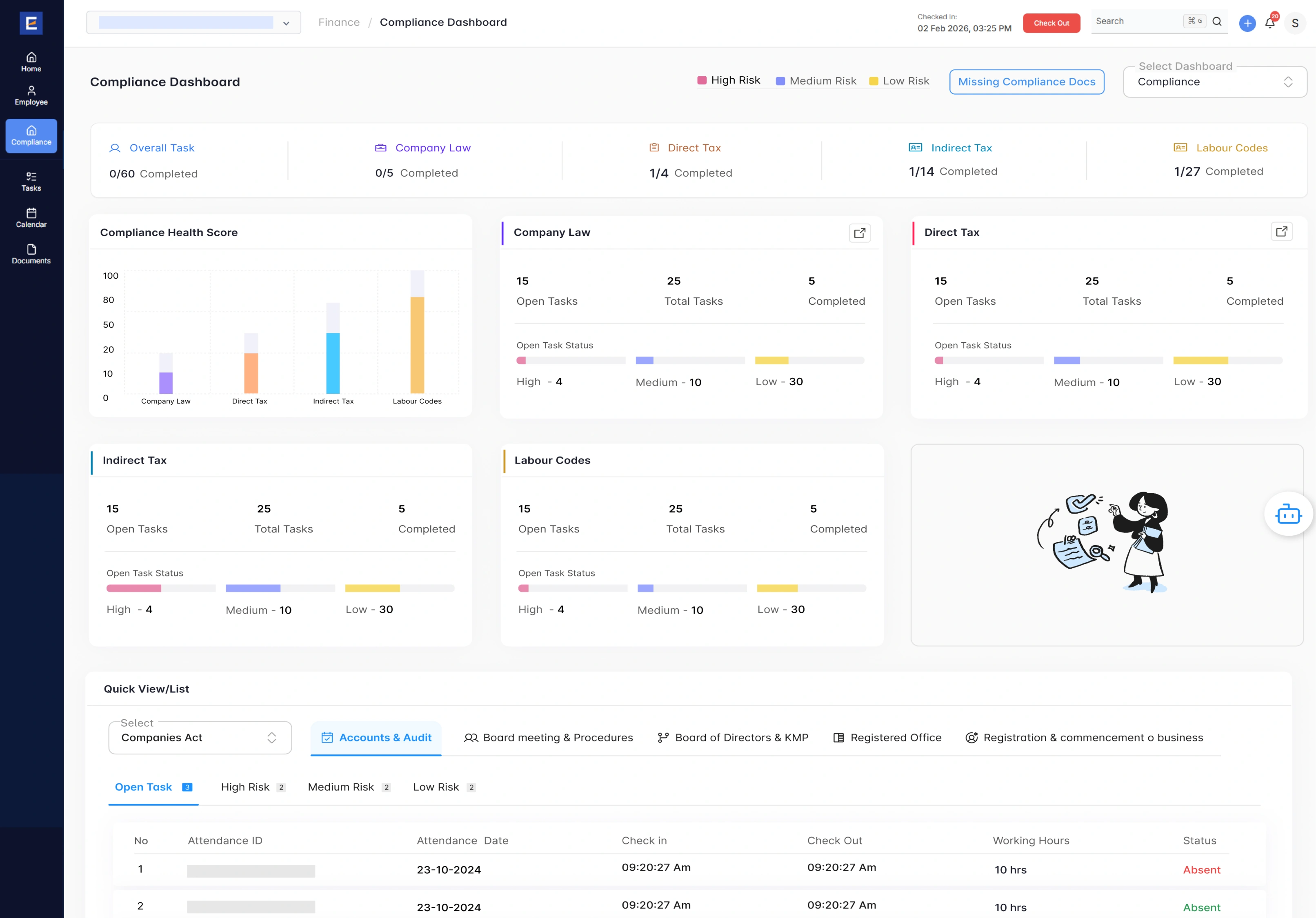 Entires.AI Compliance Dashboard